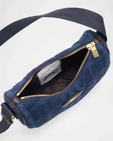 Burberry Horseshoe Quilted Cotton Denim Crossbody Bag | Thumbnail 6 Burberry Horseshoe Quilted Cotton Denim Crossbody Bag | Thumbnail 6