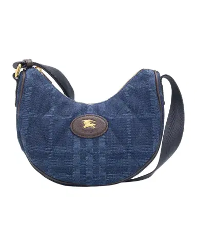 Burberry Horseshoe Quilted Cotton Denim Crossbody Bag | Thumbnail 1 Burberry Horseshoe Quilted Cotton Denim Crossbody Bag | Thumbnail 1