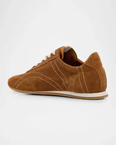 Toteme Flex Suede Low-Top Sneakers | Thumbnail 3