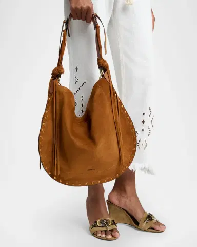 Isabel Marant Oskan Studded Suede Hobo Bag | Thumbnail 2 Isabel Marant Oskan Studded Suede Hobo Bag | Thumbnail 2