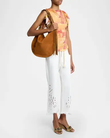 Isabel Marant Oskan Studded Suede Hobo Bag | Thumbnail 5 Isabel Marant Oskan Studded Suede Hobo Bag | Thumbnail 5