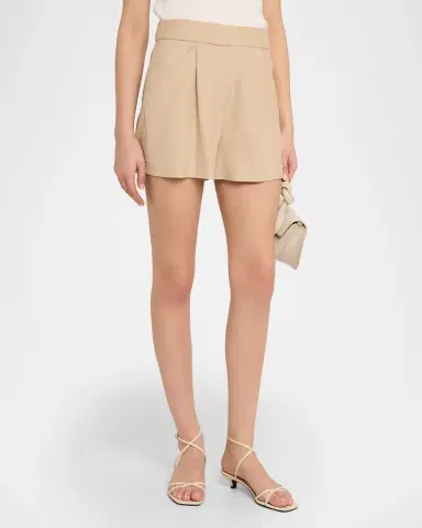 Veronica Beard Marbeau Pleated Shorts | Thumbnail 4