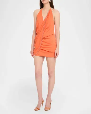 Significant Other Rufayah Draped Halter Mini Dress | Thumbnail 4 Significant Other Rufayah Draped Halter Mini Dress | Thumbnail 4