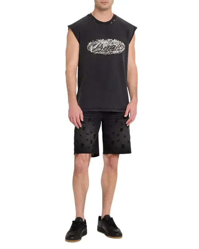 Men's P059 Beaded Monogram Shorts Men's P059 Beaded Monogram Shorts