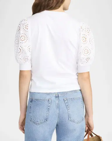 FRAME The Solstice Eyelet Tee | Thumbnail 3