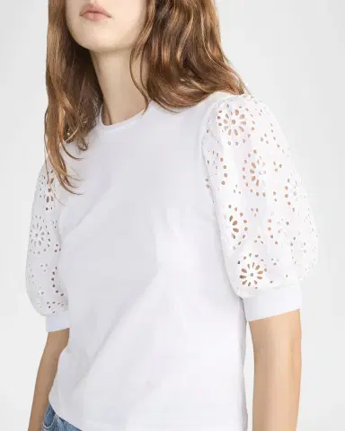 FRAME The Solstice Eyelet Tee | Thumbnail 5