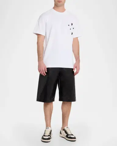 PURPLE Men's Leather Track Shorts | Thumbnail 2 PURPLE Men's Leather Track Shorts | Thumbnail 2