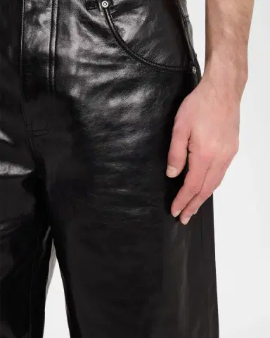 PURPLE Men's Leather Track Shorts | Thumbnail 5 PURPLE Men's Leather Track Shorts | Thumbnail 5