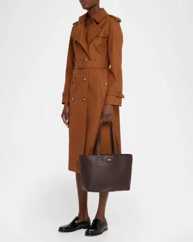 Burberry Highlands Small Check & Leather Reversible Tote Bag | Thumbnail 6
