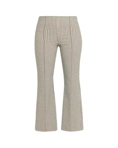 Vince Niki Gingham Mid-Rise Crop Flare Pants | Thumbnail 1 Vince Niki Gingham Mid-Rise Crop Flare Pants | Thumbnail 1