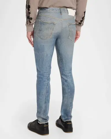 PURPLE Men's P001 Jewel Print Skinny Jeans | Thumbnail 3