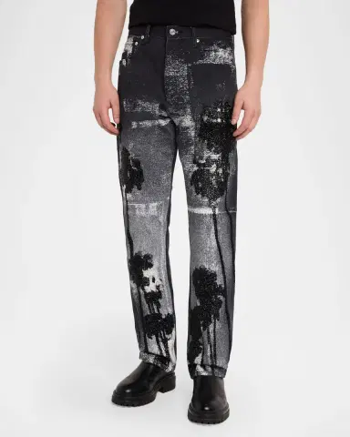 PURPLE Men's P011 Beaded Palms Straight-Leg Jeans | Thumbnail 4 PURPLE Men's P011 Beaded Palms Straight-Leg Jeans | Thumbnail 4