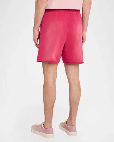 PURPLE Men 's Signature Faded Cotton Shorts | Thumbnail 3