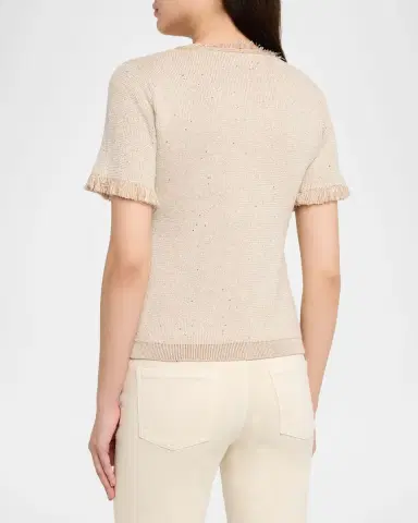 Kobi Halperin Kate Fringe-Trim Sequin Knit Sweater | Thumbnail 3