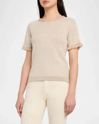 Kobi Halperin Kate Fringe-Trim Sequin Knit Sweater | Thumbnail 4