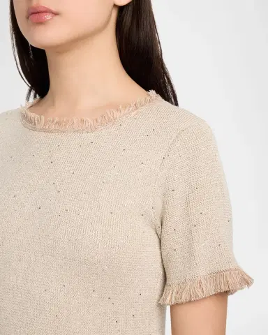 Kobi Halperin Kate Fringe-Trim Sequin Knit Sweater | Thumbnail 5