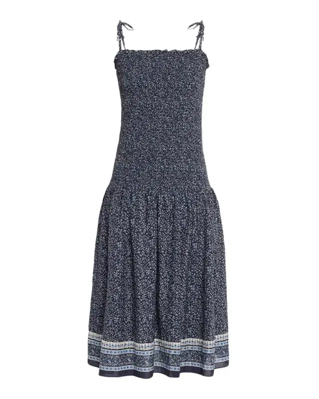 Marietta Floral Smocked Drop-Waist Dress