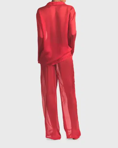 SKIMS Button-Down Sheer Silk Lounge Set | Thumbnail 3 SKIMS Button-Down Sheer Silk Lounge Set | Thumbnail 3
