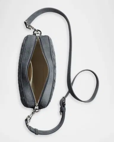 Bottega Veneta Men's Small Intrecciato Suede Camera Bag | Thumbnail 3 Bottega Veneta Men's Small Intrecciato Suede Camera Bag | Thumbnail 3