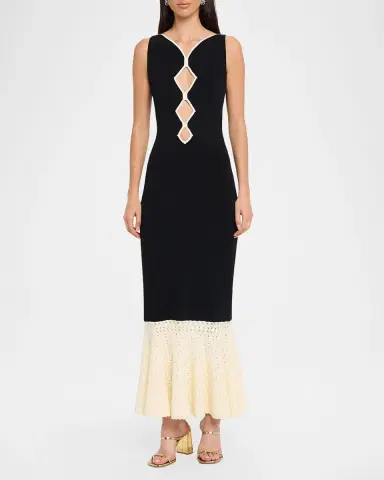 Et Ochs Maude Crochet-Hem Knit Midi Dress | Thumbnail 2