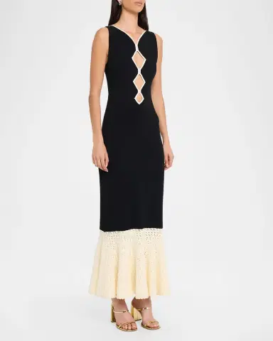 Et Ochs Maude Crochet-Hem Knit Midi Dress | Thumbnail 4