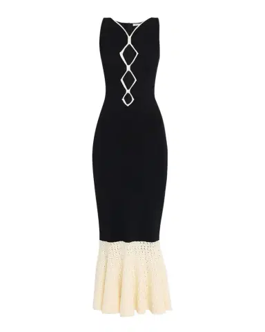 Et Ochs Maude Crochet-Hem Knit Midi Dress | Thumbnail 1