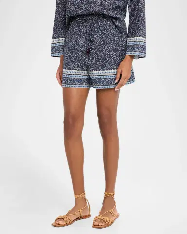 Veronica Beard Vivaldi Printed Drawstring Shorts | Thumbnail 4
