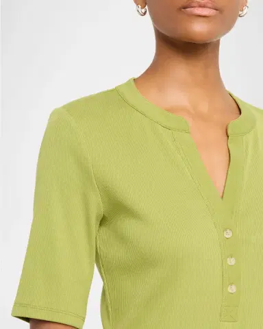 Veronica Beard Reubian Stretch-Cotton V-Neck T-Shirt | Thumbnail 5 Veronica Beard Reubian Stretch-Cotton V-Neck T-Shirt | Thumbnail 5
