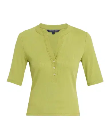 Veronica Beard Reubian Stretch-Cotton V-Neck T-Shirt | Thumbnail 1 Veronica Beard Reubian Stretch-Cotton V-Neck T-Shirt | Thumbnail 1