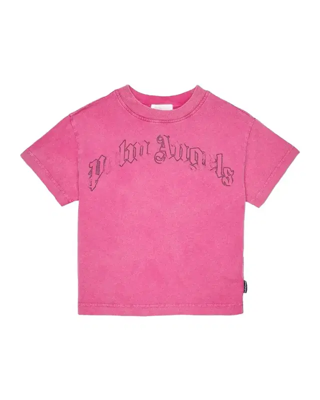 Girl's Faded Curved Logo T-Shirt, Size 4-12