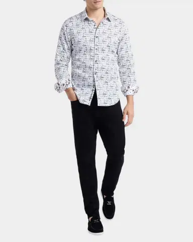 Robert Graham Men 's 52 Pick Up Playing Card Cotton-Stretch Sport Shirt | Thumbnail 2