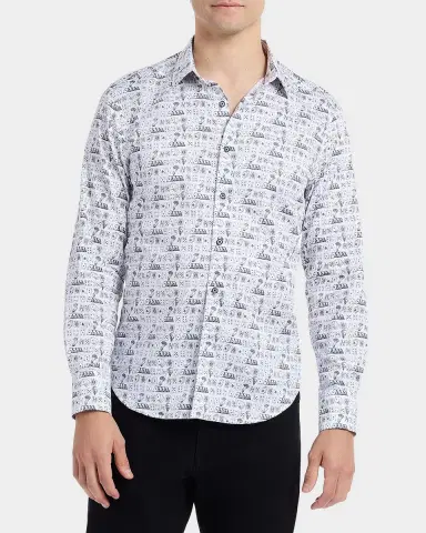 Robert Graham Men 's 52 Pick Up Playing Card Cotton-Stretch Sport Shirt | Thumbnail 4