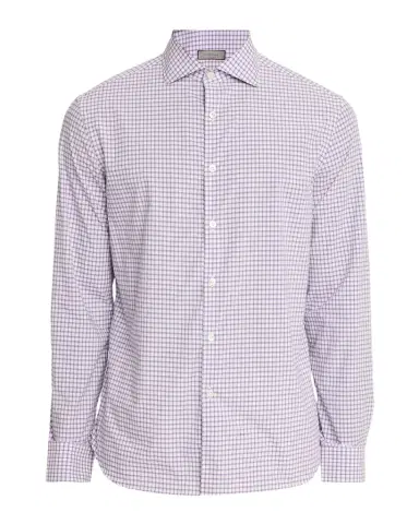 Canali Men's Grid Check Cotton Sport Shirt | Thumbnail 1