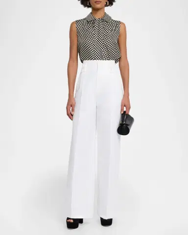 Dice Kayek Single-Pleat Straight-Leg Cotton Trousers | Thumbnail 2