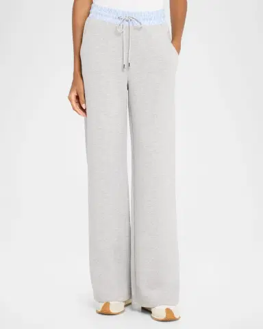 Veronica Beard Ernie Stretch-Scuba Drawstring Pants | Thumbnail 3