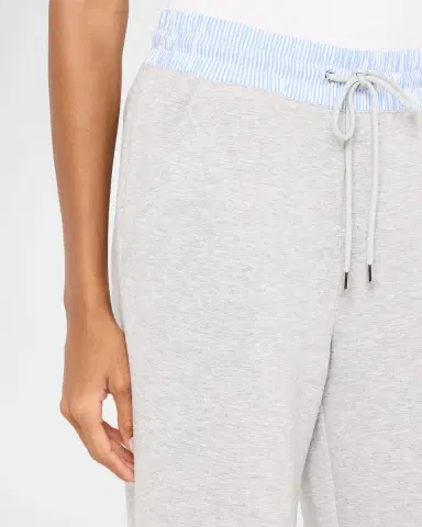 Veronica Beard Ernie Stretch-Scuba Drawstring Pants | Thumbnail 4