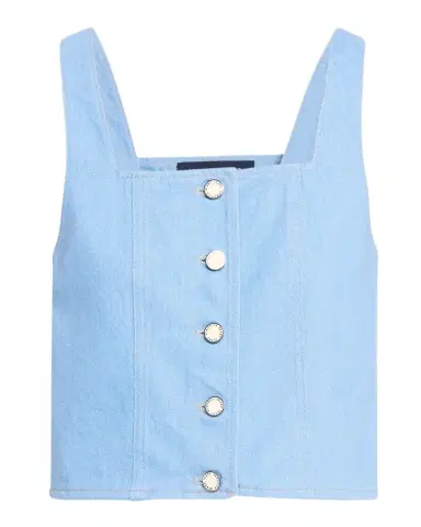 Veronica Beard Spensley Cropped Denim Vest | Thumbnail 1 Veronica Beard Spensley Cropped Denim Vest | Thumbnail 1