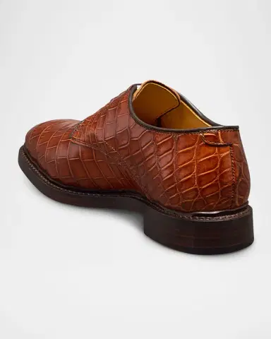 Allen Edmonds Reserve Men's Maxwell Crocodile Leather Derby Shoes | Thumbnail 3 Allen Edmonds Reserve Men's Maxwell Crocodile Leather Derby Shoes | Thumbnail 3
