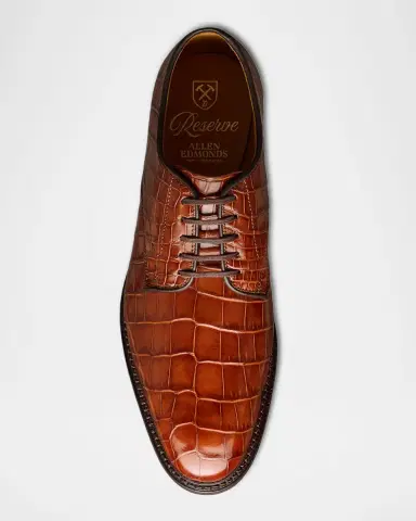 Allen Edmonds Reserve Men's Maxwell Crocodile Leather Derby Shoes | Thumbnail 4 Allen Edmonds Reserve Men's Maxwell Crocodile Leather Derby Shoes | Thumbnail 4