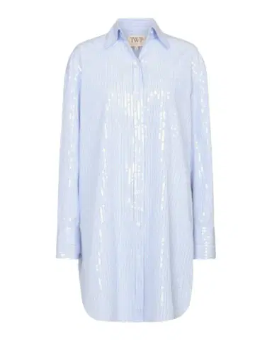 TWP Big Joe Sequined Striped Mini Shirtdress | Thumbnail 1 TWP Big Joe Sequined Striped Mini Shirtdress | Thumbnail 1