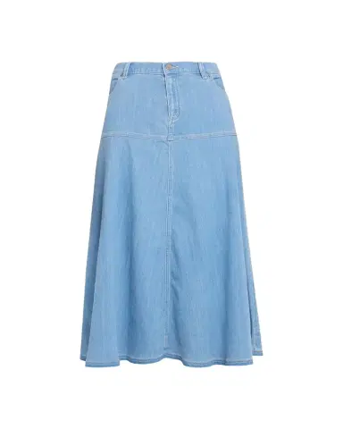Kobi Halperin Ysabelle A-Line Cotton Denim Midi Skirt | Thumbnail 1