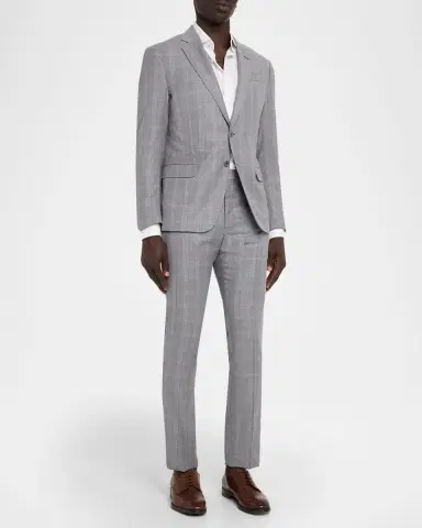 Emporio Armani Men's Plaid G Line Wool Two-Piece Suit | Thumbnail 2 Emporio Armani Men's Plaid G Line Wool Two-Piece Suit | Thumbnail 2