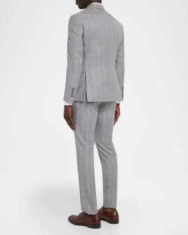 Emporio Armani Men's Plaid G Line Wool Two-Piece Suit | Thumbnail 3 Emporio Armani Men's Plaid G Line Wool Two-Piece Suit | Thumbnail 3
