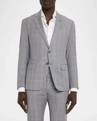 Emporio Armani Men's Plaid G Line Wool Two-Piece Suit | Thumbnail 4 Emporio Armani Men's Plaid G Line Wool Two-Piece Suit | Thumbnail 4