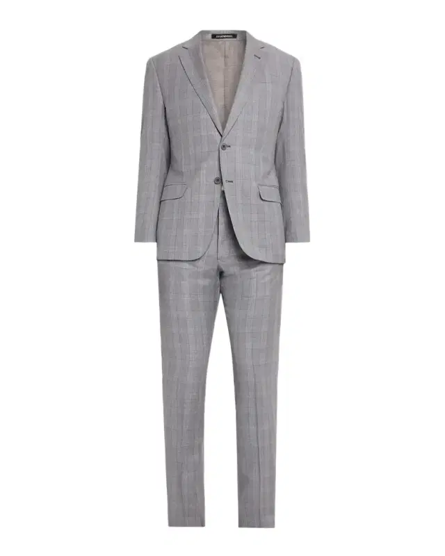 Men 's Plaid G Line Wool Two-Piece Suit