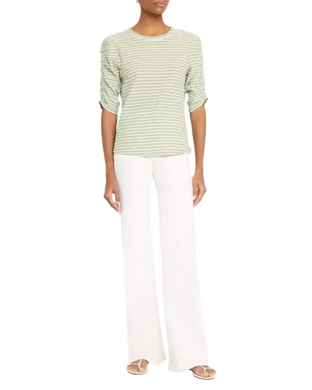 Crosbie Mid-Rise Slim Wide-Leg Jeans