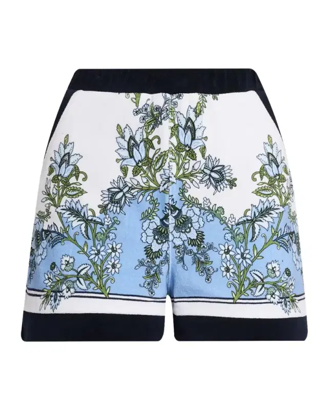 Tijana Floral Cotton-Terry Shorts