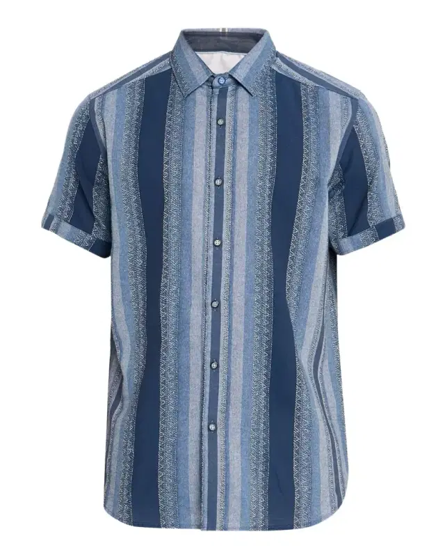 Men 's Pembroke Denim Stripe Short-Sleeve Shirt