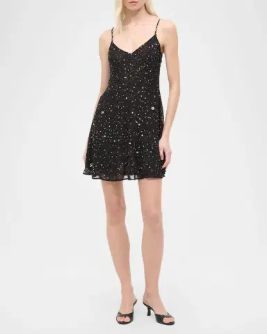 Staud Emily Embellished Tulle Mini Dress | Thumbnail 4