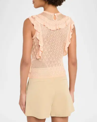 Ulla Johnson Angelica Sleeveless Lace Knit Top | Thumbnail 3 Ulla Johnson Angelica Sleeveless Lace Knit Top | Thumbnail 3
